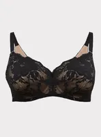 Full-Coverage Balconette Lightly Lined Exploded Floral Lace 360° Back Smoothing™ Bra