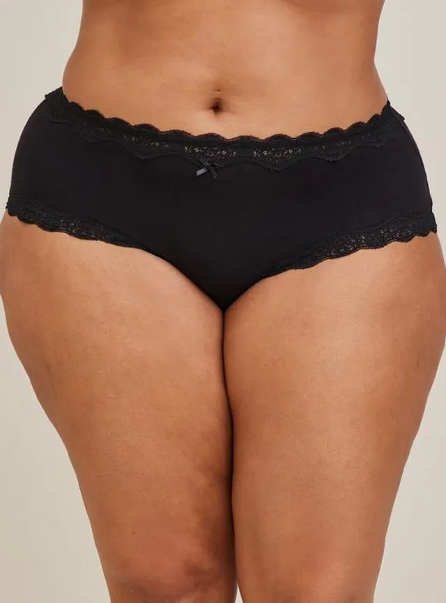 TORRID Second Skin Mid-Rise Brief Lace Trim Panty