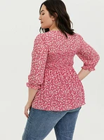 Babydoll Chiffon Smocked Top