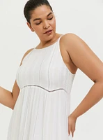 Maxi Natural Woven Tiered Dress