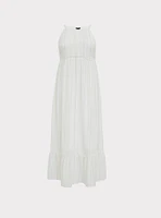 Maxi Natural Woven Tiered Dress