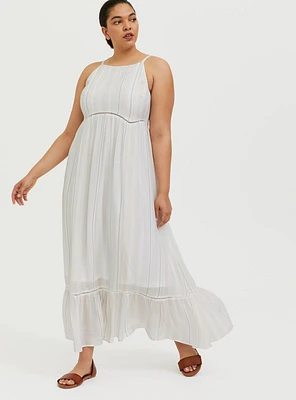 Maxi Natural Woven Tiered Dress