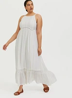 Maxi Natural Woven Tiered Dress