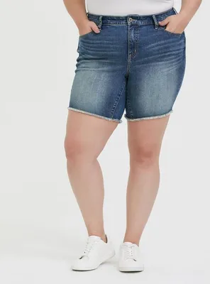 8 Inch Vintage Stretch High-Rise Short