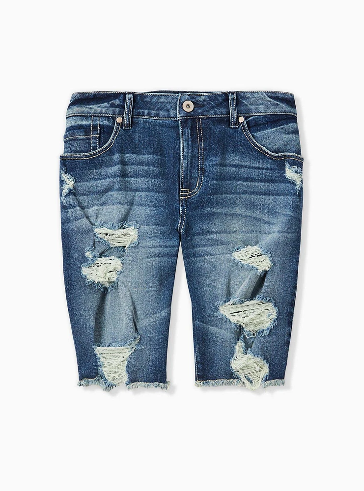 Bermuda Classic Denim Mid-Rise Short