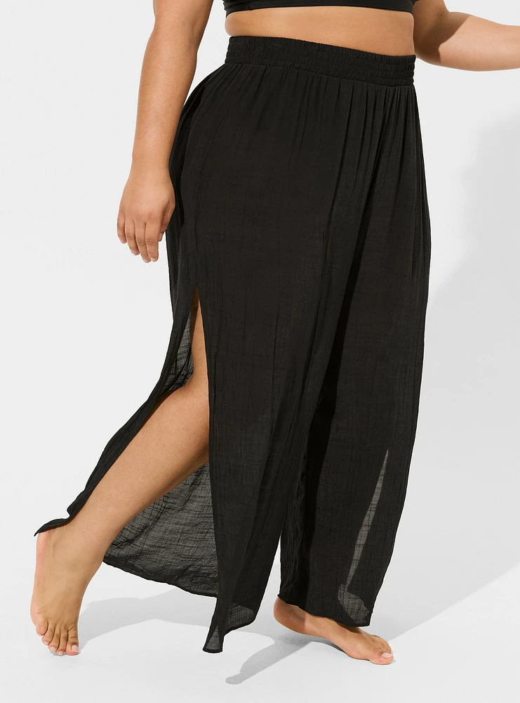 Crepe Side Slit Beach Pant