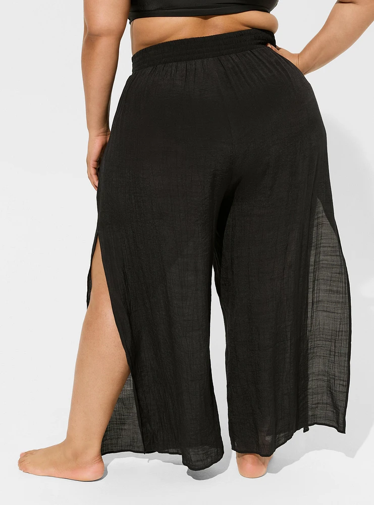 Crepe Side Slit Beach Pant