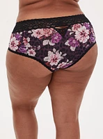 Second Skin Mid-Rise Cheeky Lace Trim Mini Lattice Back Panty