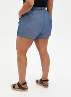 Self Tie Paperbag Waist Mid Short