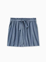 Self Tie Paperbag Waist Mid Short