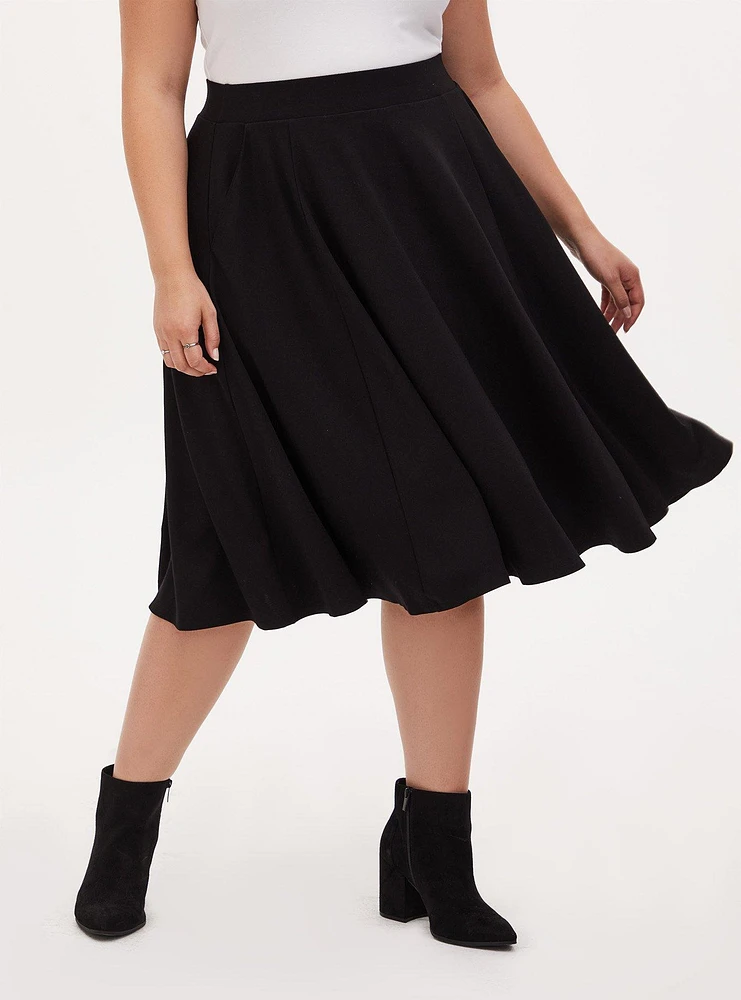 Midi Studio Luxe Ponte Skirt