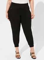 Relaxed Fit Jogger Lightweight Ponte Mid-Rise Pant