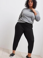 Relaxed Fit Jogger Lightweight Ponte Mid-Rise Pant