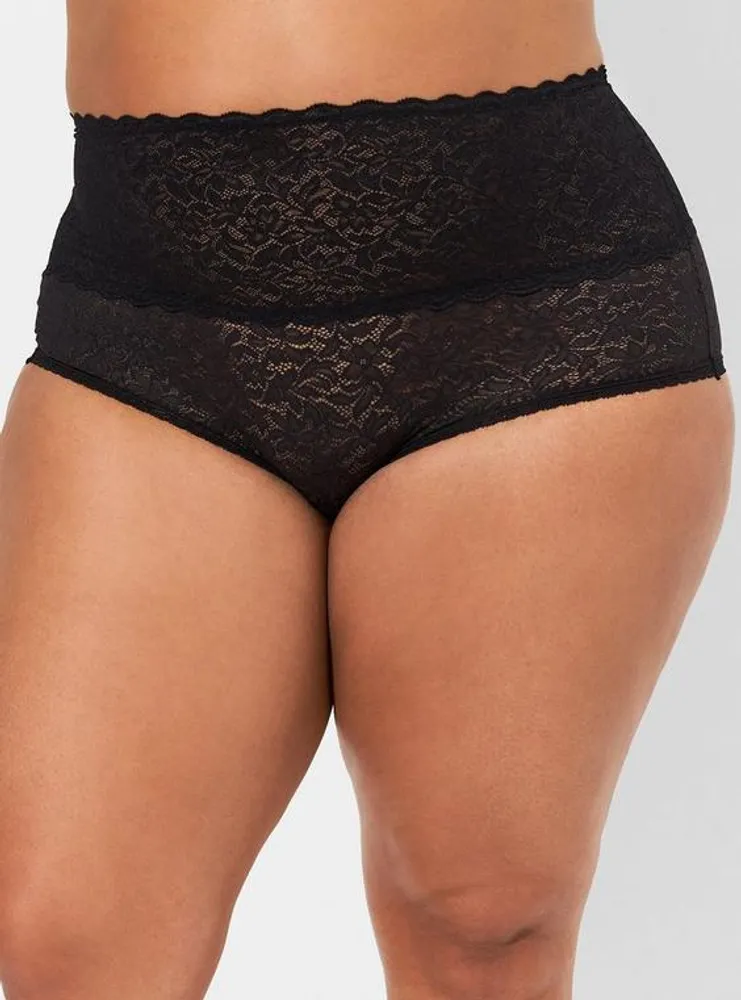 4-Way Stretch Lace High-Rise Brief Panty