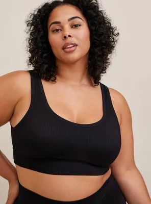 Lightly Lined Seamless Rib Scoop Bralette
