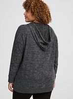 Relaxed Super Soft Plush Tunic Hoodie