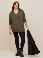 Relaxed Super Soft Plush Tunic Hoodie