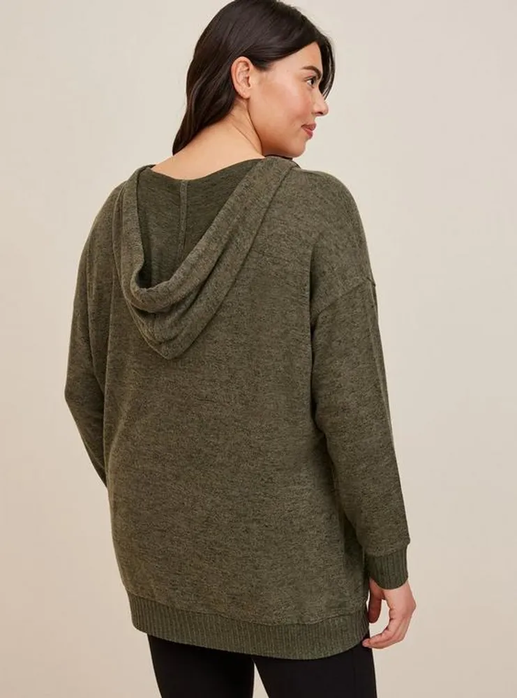 Relaxed Super Soft Plush Tunic Hoodie