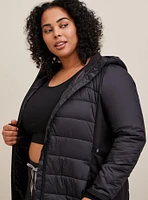 Active Puffer Jacket  - Nylon & Fleece Black