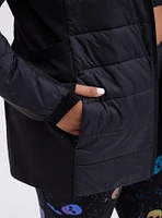 Active Puffer Jacket  - Nylon & Fleece Black