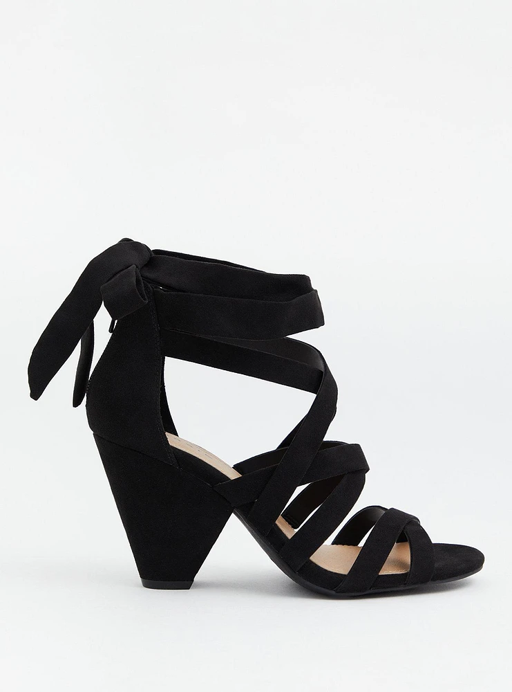 Ankle Wrap Cone Heel Sandal (WW