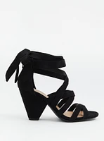 Ankle Wrap Cone Heel Sandal (WW