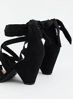 Ankle Wrap Cone Heel Sandal (WW