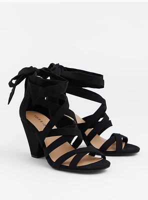 Ankle Wrap Cone Heel Sandal (WW)