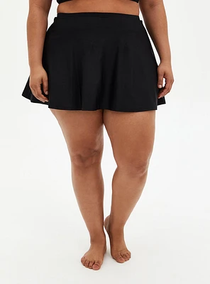 High-Rise Long Swim Skirt With Short