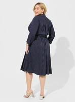 Midi Challis Shirt Dress