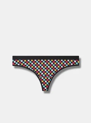 Cotton Mid-Rise Thong Panty