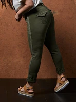 Crop Aviator Skinny Stretch Twill Mid-Rise Pant