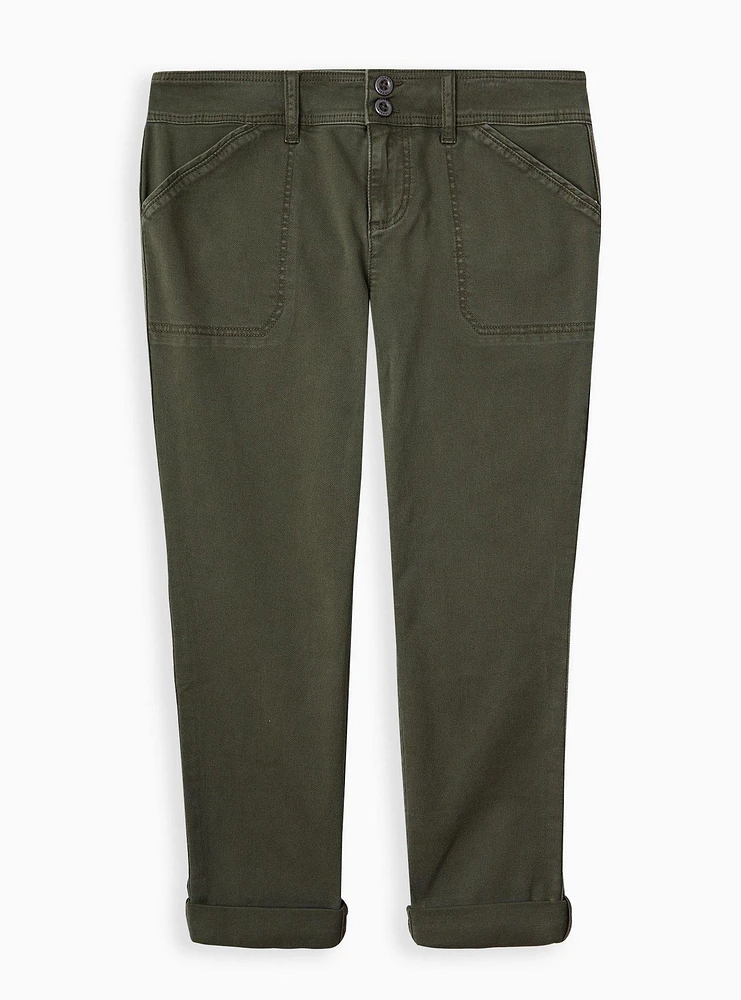 Crop Aviator Skinny Stretch Twill Mid-Rise Pant