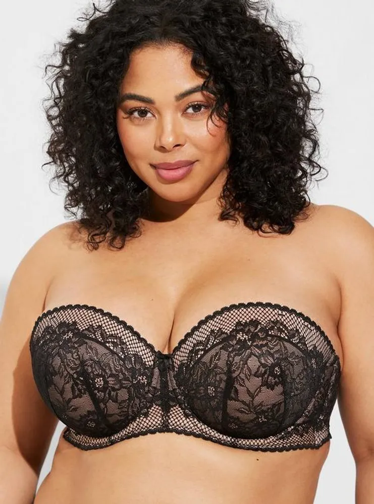 Butterfly Lace Strapless Push Up2 Bra