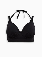 Underwire Halter Plunge Bikini Top