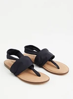 Fabric T-Strap Sandal (WW