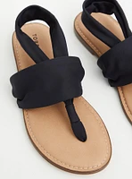 Fabric T-Strap Sandal (WW