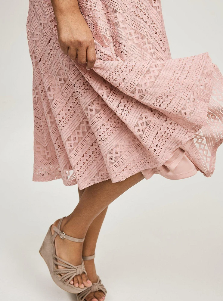 Midi Lace Skater Dress