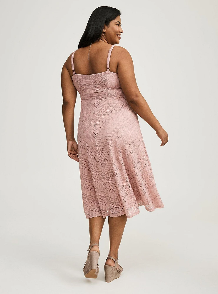 Midi Lace Skater Dress