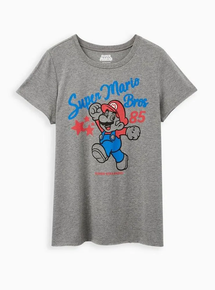 Classic Fit Crew Tee - Super Mario Grey