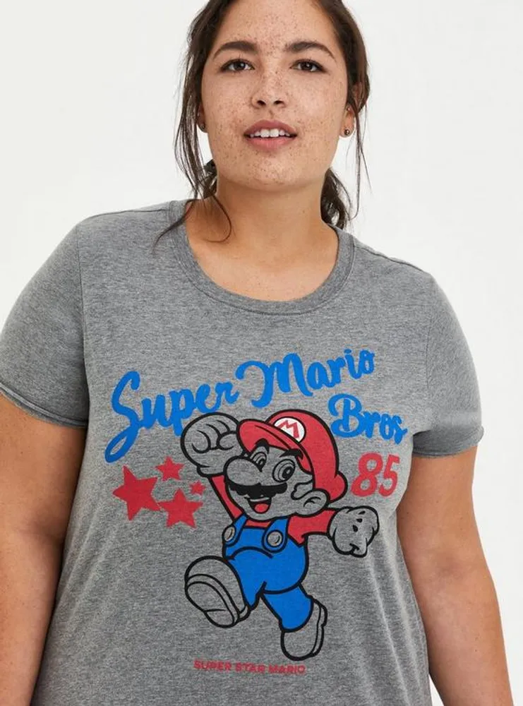 Classic Fit Crew Tee - Super Mario Grey