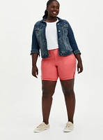 Bermuda Stretch Poplin Mid-Rise Short