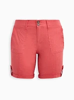 Bermuda Stretch Poplin Mid-Rise Short