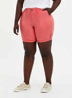 Bermuda Stretch Poplin Mid-Rise Short