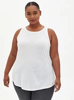 Triblend Wide Neck Rib Trim Tank