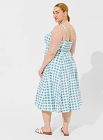 Midi Poplin Fit & Flare Dress