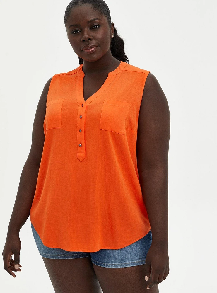 Harper Rayon Slub Pullover Sleeveless Top