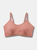 Lightly Lined Heather Cross Front Bralette