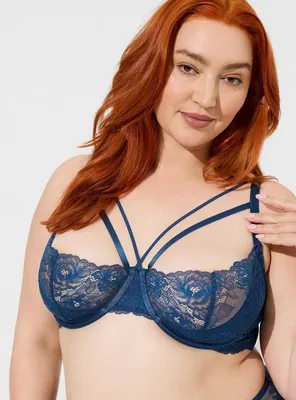 Lightly Lined Strappy Underwire Half Cup Bra