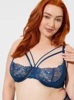 Lightly Lined Strappy Underwire Half Cup Bra